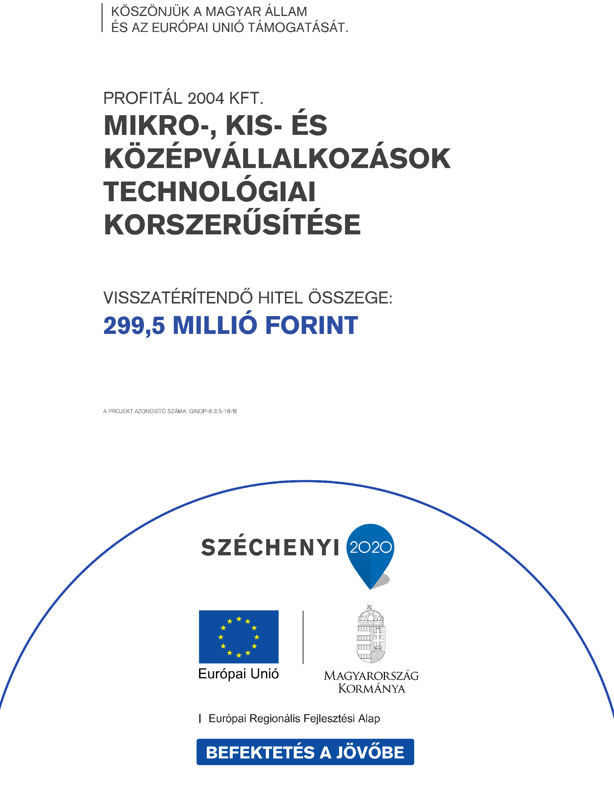 MIKRO-, KIS- ÉS KÖZÉPVÁLLALKOZÁSOK TECHNOLÓGIAI KORSZERŰSÍTÉSE